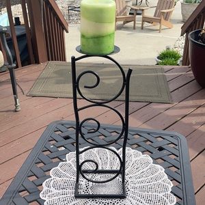 Wrought iron decorative candle holder